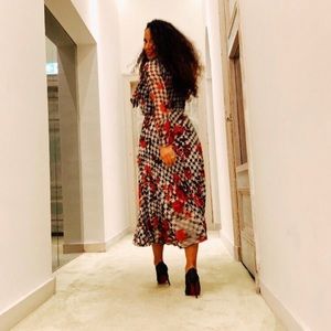 Zara set of pleated skirt-S with shirt-S with tie